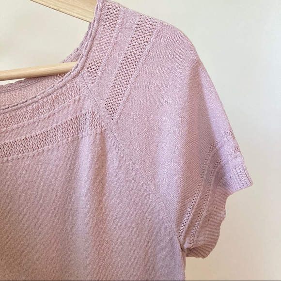 Anne Taylor Factory Dusty Rose Knit Scoop Neck Top - Picture 5 of 6